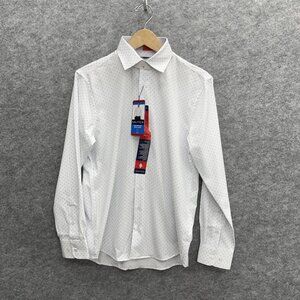 Nautica Men's Performance Dress Shirt, Slim Fit, White, Med 15-15.5 32/33, NEW